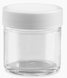 Glass Jar White Lid