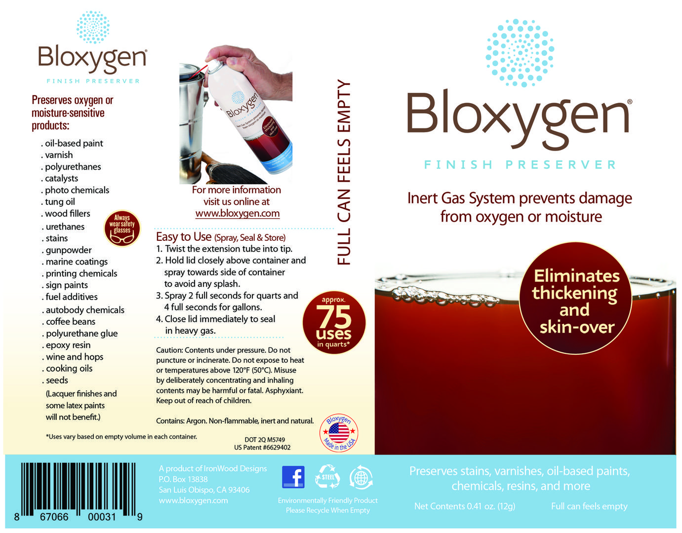 Bloxygen Can Label