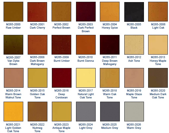 Mohawk Stain Color Chart