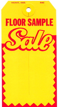Floor Sample Sale Tag