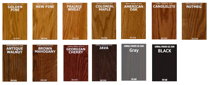 Mohawk Wiping Wood Stain Color Chart