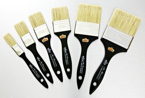 Acid Brush, 1/4 in Thickness, 3/8 in W, Black Horsehair Bristle, Tin  Ferrule Handle - Strobels Supply