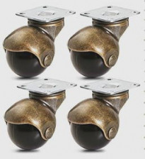 Brighr Brass Hooded Ball Caster